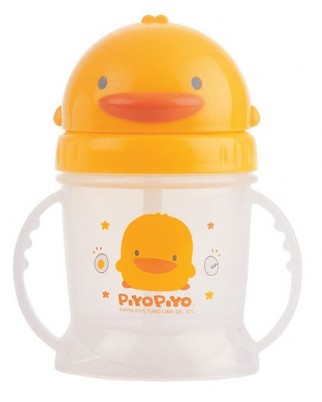 黃色小鴨滑蓋造型練習杯-Baby Training Cup with Sliding Lid