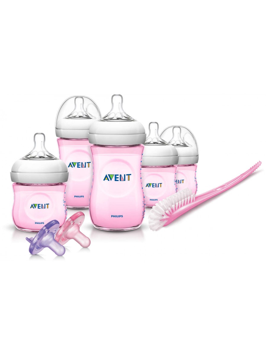 AVENT 新生兒奶瓶套組 (粉紅色)